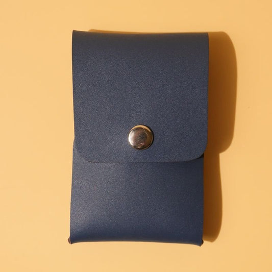 Card Holder in Deep Blue - Bicyclist: Handmade Leather Goods Leather Goods bicyclistshop